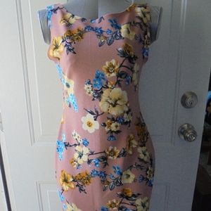 Casual Printed Sleeveless Fitted Midi dress NEW
